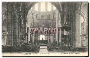 Old Postcard Mayenne Basilica Interior