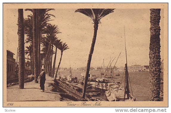 Boats, River Nile, Cairo, Egypt, Africa, 1900-1910s