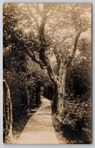 Prouts Neck Plank Boardwalk Maine RPPC Real Photo Postcard M25