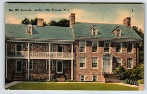 Postcard The Old Barracks Erected 1758 Trenton New Jersey Linen Vintage 1943