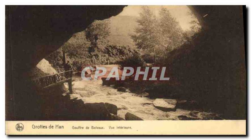 Postcard Ancient Caves of Han Inside view