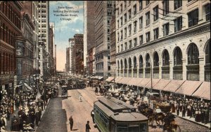 Chicago Illinois IL State Street Trolley c1900s-20s Postcard