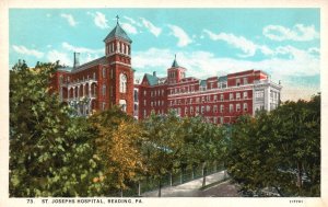 Saint Joseph's Hospital Building Trees Landmark Reading Pennsylvania PA Postcard