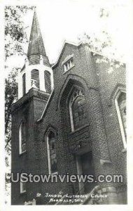 Real Photo - St Jacob's Luthern Church - Norwalk, Wisconsin WI  