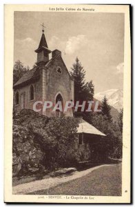 Old Postcard Les Jolis corners Savoie Servoz Chapel Lake