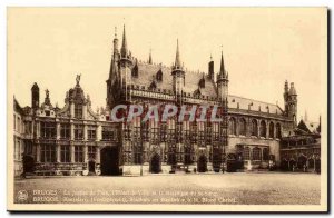 Belgium - Belgien - Belgium - Bruges - Bruges - Hotel de Ville - Basilica of ...