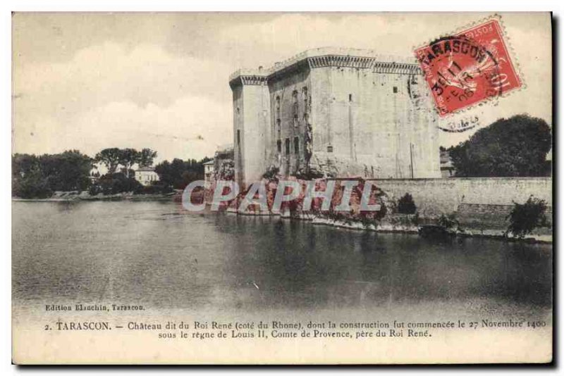 Old Postcard Tarascon Chateau du Roi Rene says