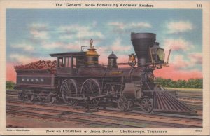 Postcard Railroad Train The General Andrews Raiders Chattanooga TN