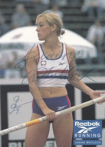 Janine Whitlock Olympic Games Pole Vault Hand Signed Photo