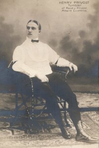 RPPC Acrobat Tumbler Henry Privost American Real Photo Postcard