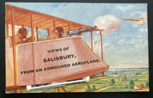 Mint England Souvenir Picture Postcard Views Salisbury From An Armored Airplane