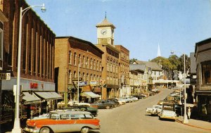 DEXTER ME Main Street Scene Maine Vintage Postcard ca 1950s