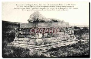 Old Postcard Monument De La Chapelle Sainte Fine Lion Army