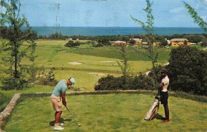 BARBADOS LESSER ANTILLES  WEST INDIES~SANDY LANE-ST JAMES-GOLF~1964 POSTCARD  