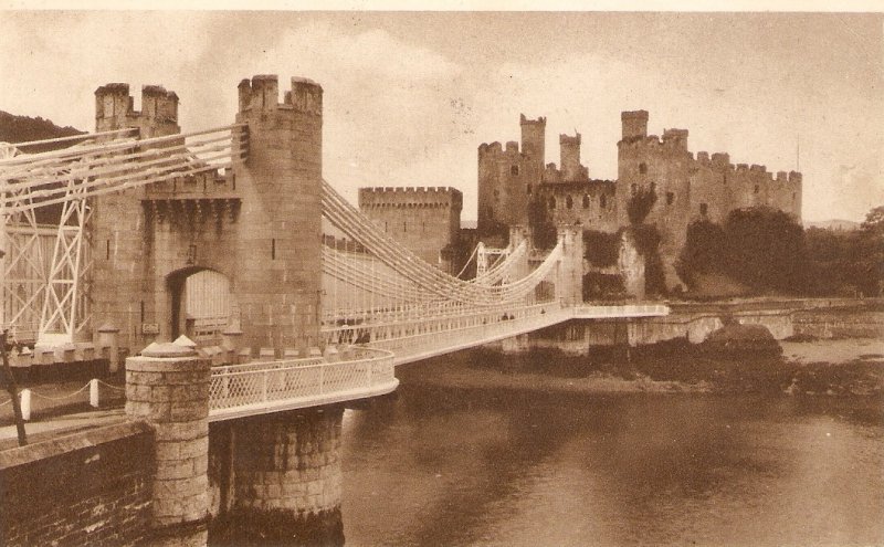 Conway Castle and Suspension Bridge  A Tuck `Postcard # CNY 3