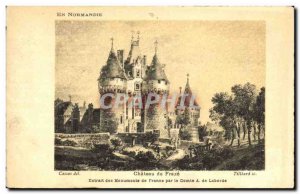 Old Postcard Normandy Chateau Fraze