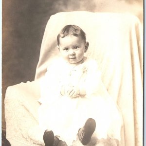 c1910s Pittsfield, NH Baby Boy RPPC Real Photo Postcard HW Osgood ID'd A121