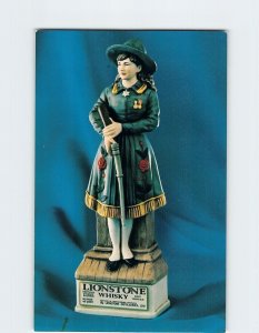 Postcard Annie Oakley Figurine Lionstone Whiskey