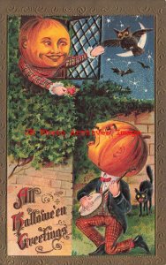 325287-Halloween, Gottschalk No 2171-5, Pumpkin Head Man Singing to Woman