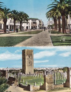 Rabat La Toue Hassan Mohammed V Avenue 2x Morocco Postcard s