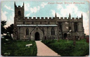 Parish Church Wilford Nottingham England Anglican Church Postcard