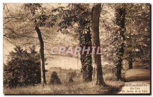 Old Postcard Sable Sur Sarthe A Corner of City Garden