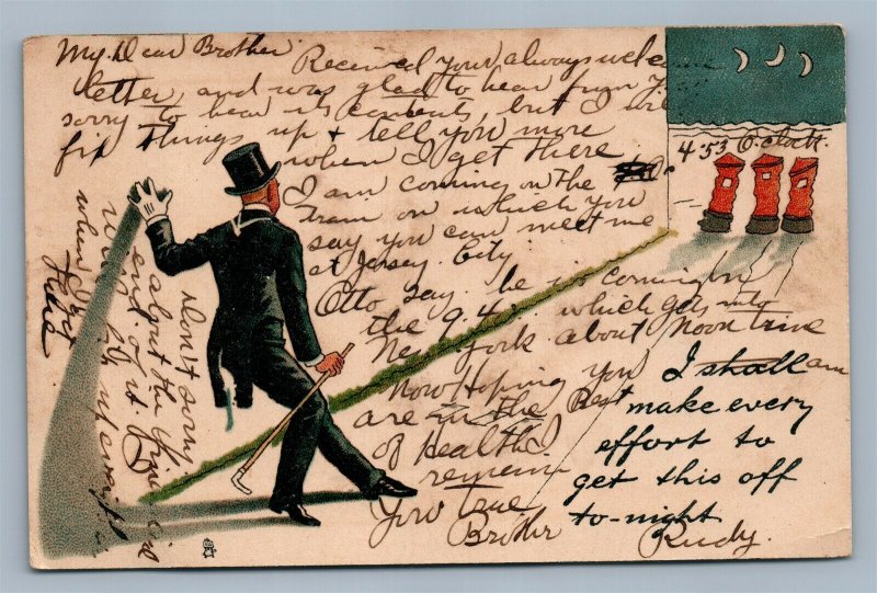 R. TUCK WRITE AHEAD SERIES ANTIQUE POSTCARD tightrope artist