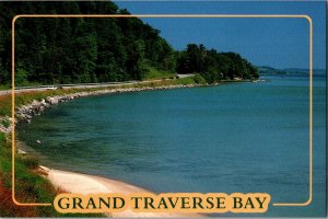 Continental Postcard Grand Traverse Bay Traverse City, Michigan CF4