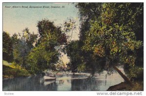 Scene Near Allen's Bend, Sangamon River, Decatur, Illinois, 1900-1910s