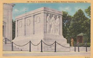 Virginia Arlington Tomb Of Unknow Soldier Arlington National Cemetery 1950 Cu...