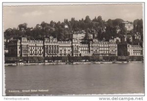 RP: Waterfront View of Grand Hotel National, Luzern, Switzerland 1951