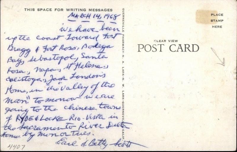 Rio Nido CA Russian Rier Beach Aerial View Postcard