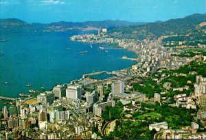 Hong Kong Birds Eye View From The Peak Over Central and Eastern Districts