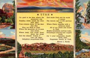 Utah Multi VIew With Poem By Minnie J Hardy Curteich