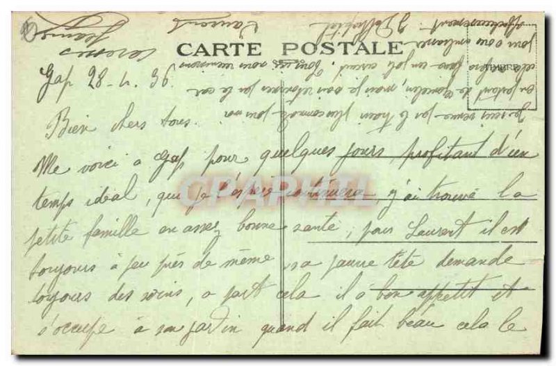 Postcard Old Gap Clock Tower and the Cathedral Porch