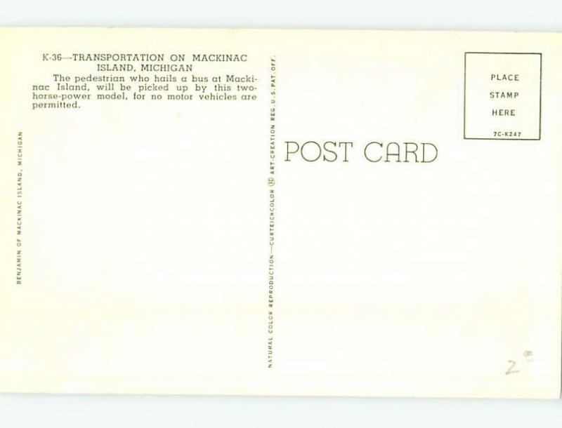 Unused Pre-1980 SHOPS ALONG STREET Mackinac Island Michigan MI hn1527