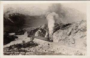 Thompson River Near Summit BC Train on WPY Railway UNUSED RPPC Postcard E51