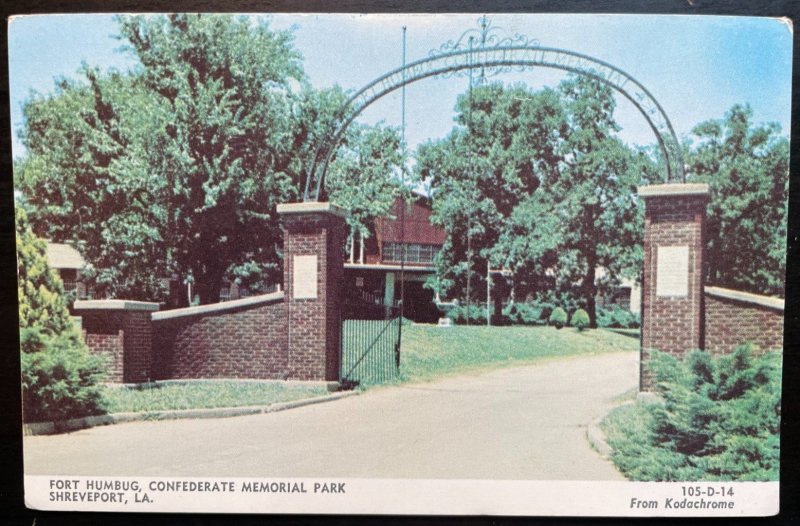 Vintage Postcard 1950's Fort Humbug, Confederate Memorial Park, Shreveport, LA.