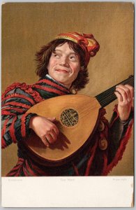 Frans Hals Jester with Lute Dutch Old Master Vintage Postcard H75