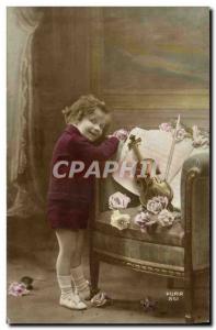 Old Postcard Child Violin