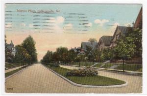 Morton Place Indianapolis Indiana 1915 postcard