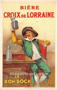 Biere Croix de Lorraine Le Bon Bock Advertising Unused 