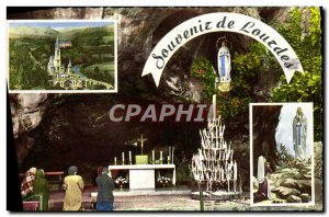 Modern Postcard Souvenir De Lourdes Cave L & # 39apparition Basilica