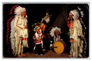 Sioux War Dancers Native American Vintage Postcard Standard View Card 