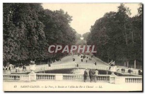 Postcard Old Saint Cloud Park Basin and L Allee du Fer a Cheval