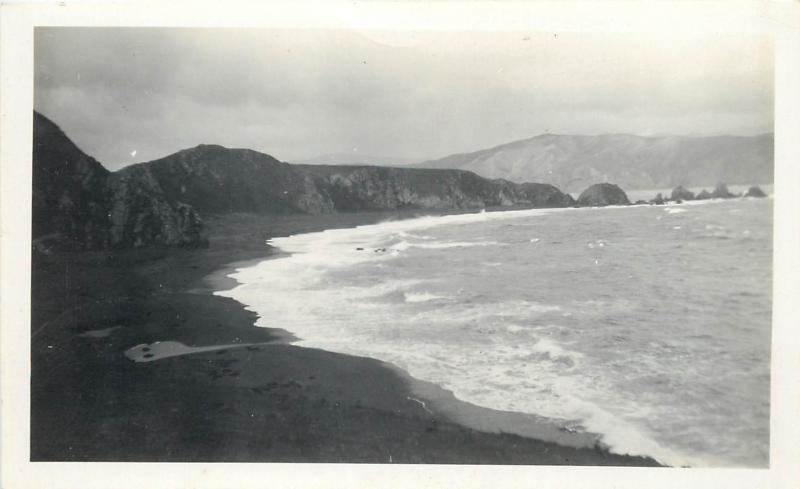 Real photo New Zealand Breaker Bay at Wellington Heads