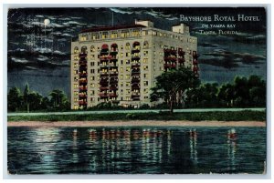 1949 Bayshore Royal Hotel On Tampa Bay Night View Tampa Florida FL Postcard 
