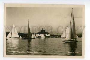 493157 NORWAY OSLO Frognerkilens Terrace yacht lighthouse Vintage PHOTO postcard