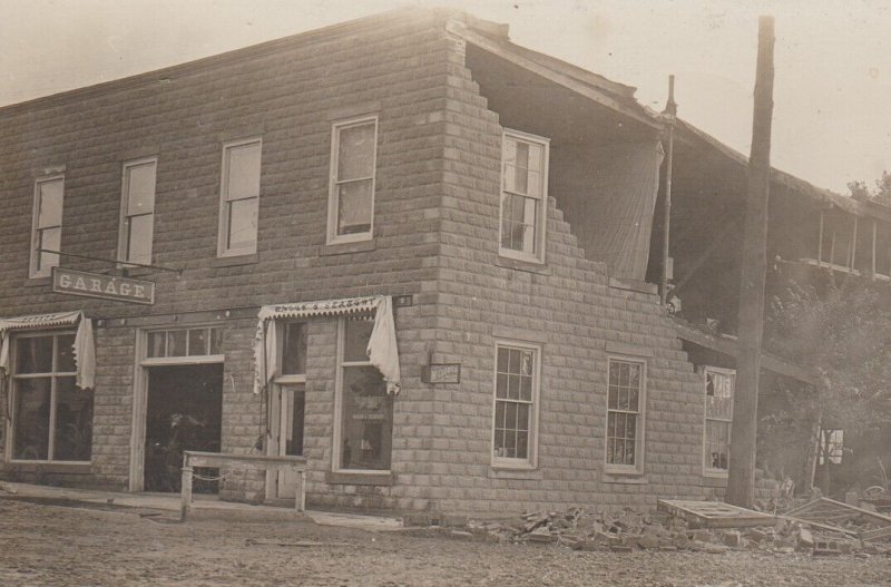 Missouri Valley IOWA RPPC 1912 BUILDING COLLAPSE Killed 1 WRONGFUL DEATH LAWSUIT