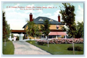 c1910 E.H. Jennings Residence Avon Sulphur Springs Avon New York NY Postcard